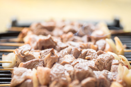 Home made australian marinated lamb skewersの写真素材