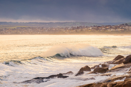 Fleurieu Peninsula landscape view from Horseshoe bay, South Australiaの写真素材