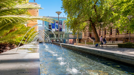 Adelaide, Australia - November 11, 2016:  State Library of South Australia located on North Terrace...