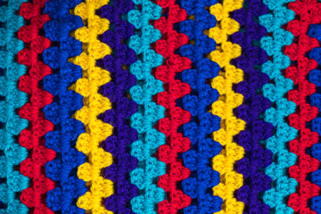 Colorful handmade knitting wool pattern