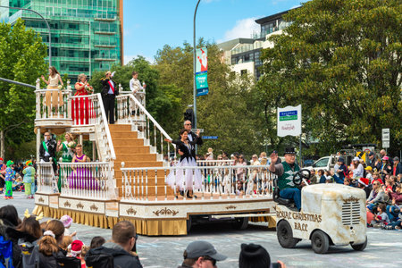 Adelaide, Australia - November 9, 2019: National Pharmacies Christmas Pageant 2019 traditional event...