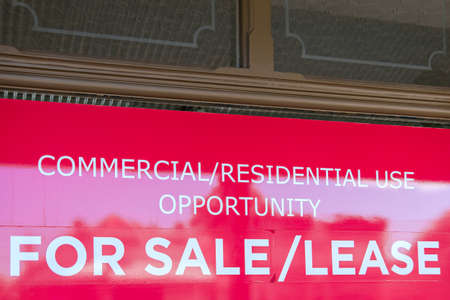 Property for rent banner displayed on the building facade  in South Australiaの写真素材