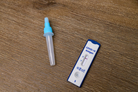 COVID-19 rapid antigen test provided by government and showing negative result in Australia