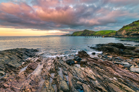 Iconic Second Valley coastal view at sunset, Fleurieu Peninsula, South Australiaの写真素材