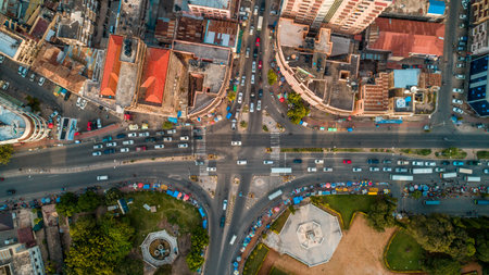 aerial view of the haven of peace, city of Dar es Salaam