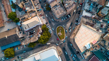 aerial view of the haven of peace, city of Dar es Salaamの写真素材