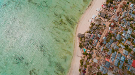 african local settlement at jambiani, Zanzibarの写真素材