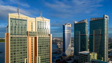 aerial view of Dar es Salaam, Tanzania