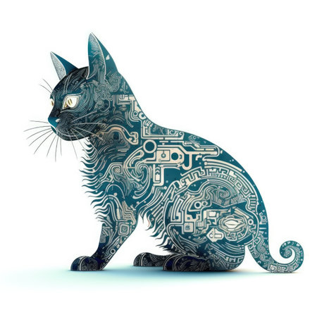 Cat  trendy stickers. Cool vector design for tshirts and accessoriesの素材