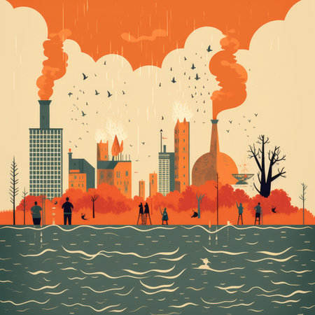 Concept of global warning, climate change and dying Earth.の素材