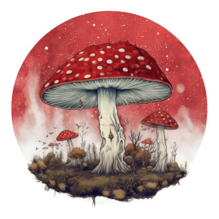 mushroom in the forestの素材