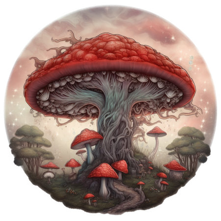 mushroom in the forestの素材