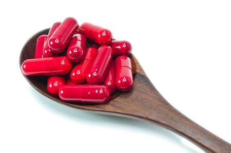 Close up medicine for medical on white background