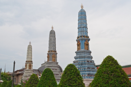 Pagoda in Phra Kaew Temple, Bangkok Thailand, Public art の写真素材