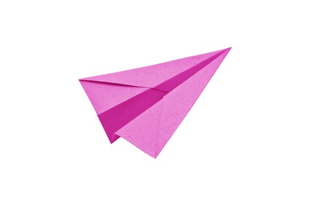Paper aircraft, Paper Plane on a white background,の写真素材