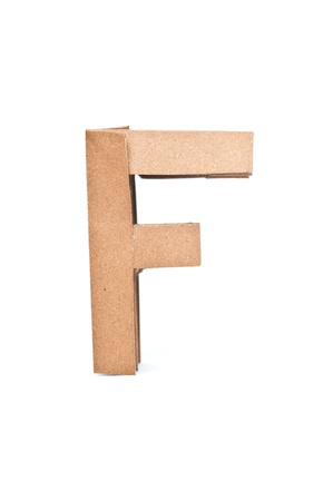 F-Origami alphabet letters recycled paper craft fold.の写真素材