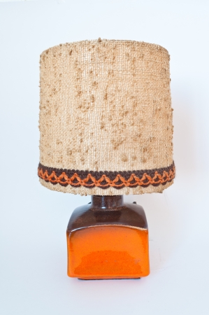 Orange ceramic lamp vintage style.Retro and classicの写真素材