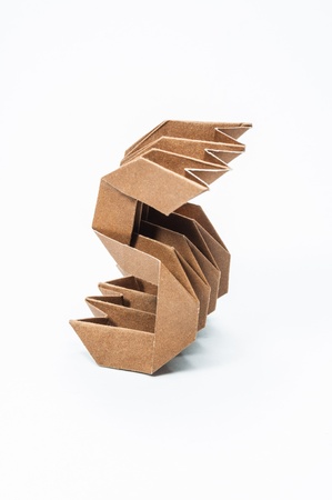 S-Origami alphabet letters recycled paper craft fold.の写真素材