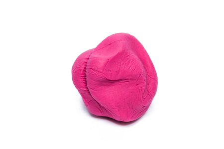 Colorful plasticine. Blue on a white background.の写真素材