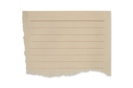 Torn brown paper blank on white background.の写真素材