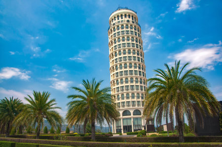 Khao Yai, Nakhon Ratchasima, THAILAND - APRIL 14, 2019 : Toscana Piazza is inspired by the leaning...