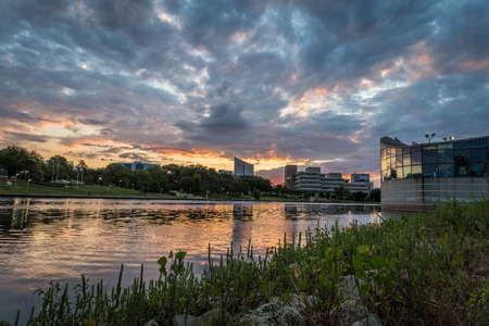 Keeper of the Plains in Wichita, Kansas.の写真素材