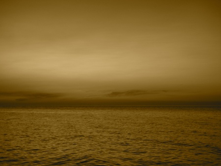 Lake Michigan on a summer eveningの写真素材