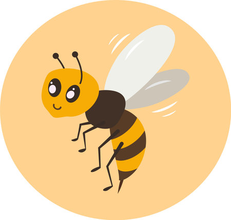 The illustration shows a cute wasp. Cartoon wasp. Children's illustration. Wasps are predators that...