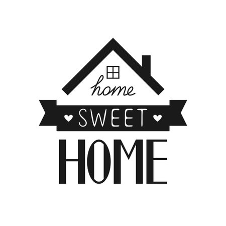 Home sweet home logo. Vector illustrationのイラスト素材