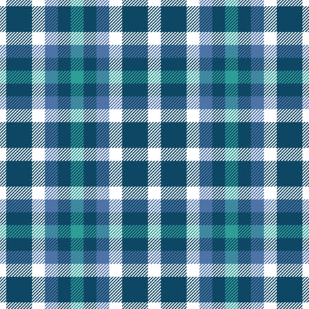 Blue and green plaid seamless patternのイラスト素材