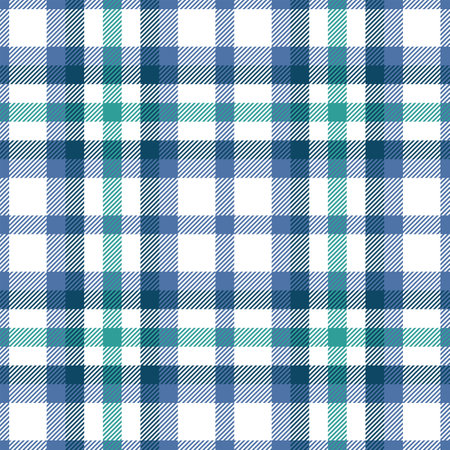 Blue and green plaid seamless patternのイラスト素材