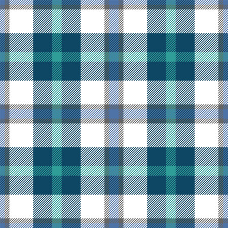 Blue and green plaid seamless patternのイラスト素材