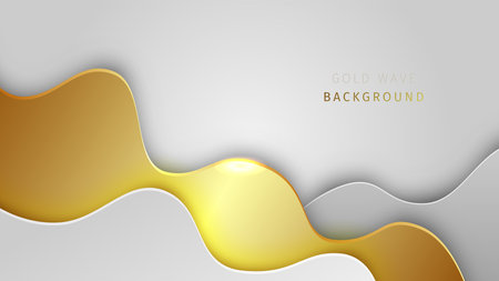 Abstract background. Gold and white waves.のイラスト素材