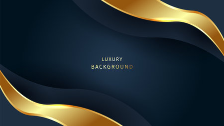 Abstract luxury background. Gold and navy stripesのイラスト素材