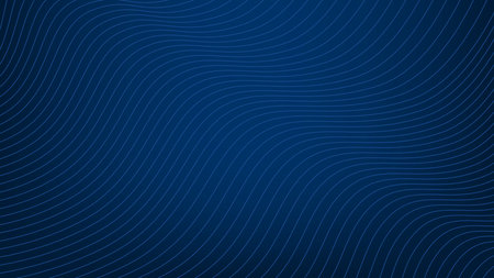 Wavy lines on navy background. Editable strokeのイラスト素材