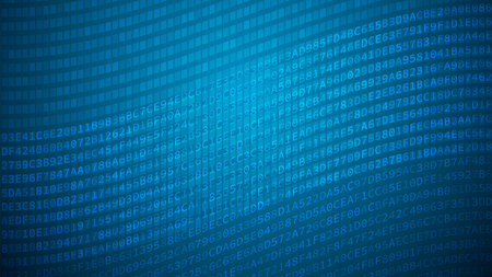 Digital background with randomly hexadecimal digits. Hacker backgroundのイラスト素材