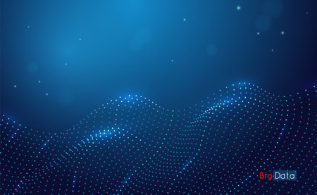 Abstract technology background. Big data visualizationのイラスト素材