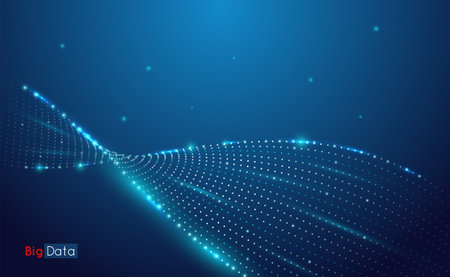 Abstract technology background. Big data visualizationのイラスト素材