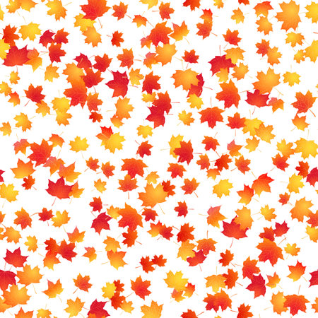 Maple seamless pattern. Autumn vector backgroundのイラスト素材