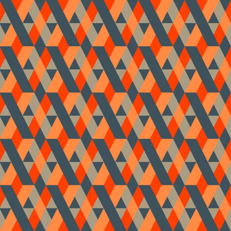 Geometric mosaic seamless pattern. Vector background