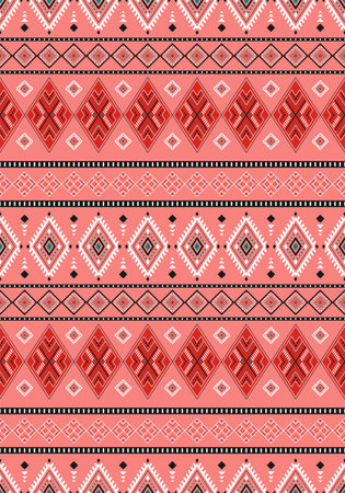 Ethnic ornament. Geometric seamless patternのイラスト素材