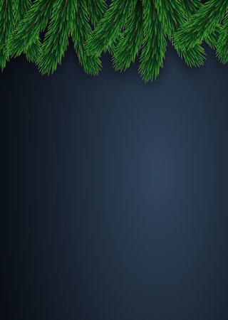 Christmas vector background with fir branchesのイラスト素材