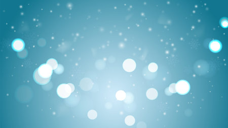 Christmas bokeh background with snow. winter night skyのイラスト素材