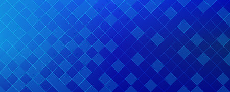 Blue geometric background with rhombs. Abstract banner
