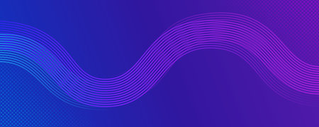 Gradient linear background. Wavy banner