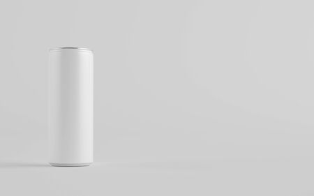 250ml / 8.4 oz. Aluminium Can Mockup - One Can. Blank Label.  3D Illustrationの写真素材