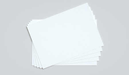 A4 Flyer / Letterhead Mock-Up - Multiple Flyers. 3D Illustration