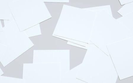 Square Flyer Mock-Up - Multiple Flyers. 3D Illustrationの写真素材