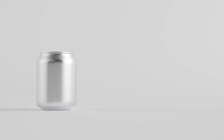 8 oz. / 250ml Stubby Aluminium Beverage Can Mockup - One Can.  3D Illustrationの写真素材