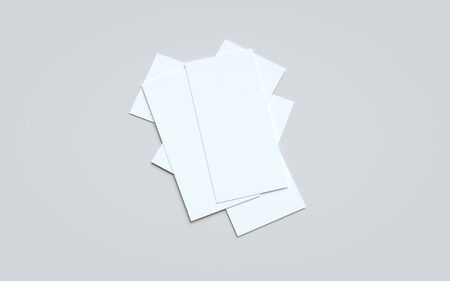 DL Flyer / Invitation Mock-Up - Multiple Flyers. 3D Illustrationの写真素材